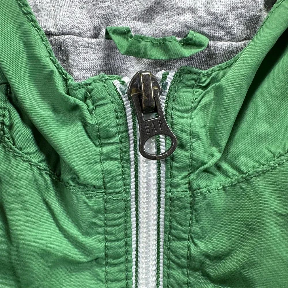 Baby Gap Green wind buster jersey lined hooded jacket‎ 2 Years
